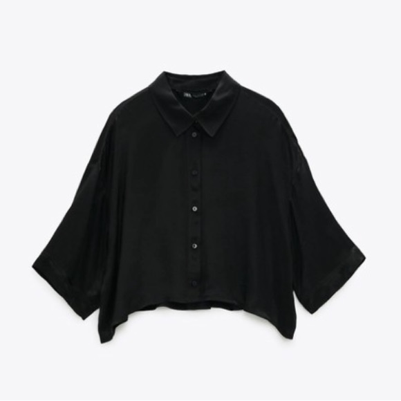 Zara Satin Effect Black Shorts and Top Set in Small - Picture 5 of 16